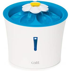 Catit 43747w - Fontana per gatti a forma di fiore con LED, 3 l
