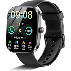 Soudorv Smartwatch Uomo Donna, 2025 Nuova Fitness Tracker Orologio, Bluetooth Chiamate /Cardiofrequenzimetro/Contapassi/Sonno/110+ modalità Sportive, 1.91" Smart Watch Impermeabile IP68,per Android/iOS