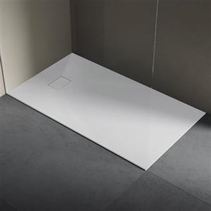 Taco Piatto doccia in resina 80x180 cm SMC effetto pietra colore bianco CUBA