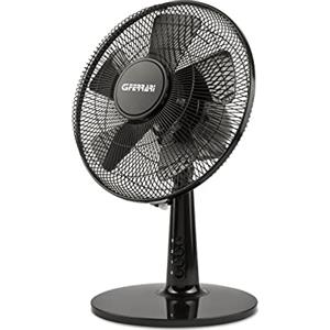 G3 Ferrari G50047 Ventilatore da Tavolo Total Black 30, Eco, 1900 m3/h, 5 Pale, Nero