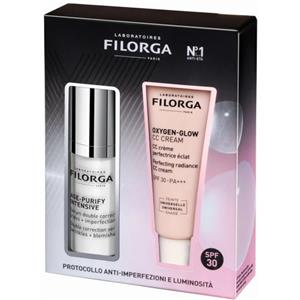 Filorga Cofanetto Age-Purify Oxygen-Glow CC Cream - Siero Anti-Imperfetti e Crema Illuminante con SPF30