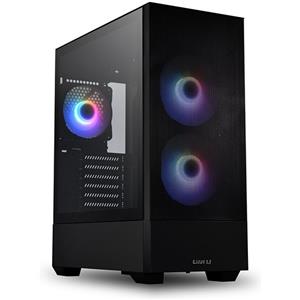 Lian Li LANCOOL 205M Mesh Micro-ATX Case con Vetro Temperato Nero, Ottimizzato per Flusso d'Aria, 5 Ventole ARGB da 140 mm