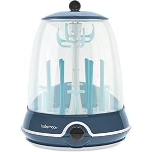 Babymoov A003110 Turbo Steam Plus Sterilizzatore 2 in 1 Blu - Efficace in 6 Minuti, Elimina il 99% dei Batteri