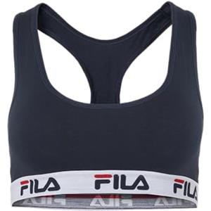 FILA Reggiseno Donna Cotone, Reggiseno Sportivo, Senza Ferretto, Blu, Taglie L