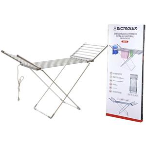 Dictrolux Stendibiancheria Elettrico Potenza 260W Pieghevole con Ali 15 mt colore Silver - 887001
