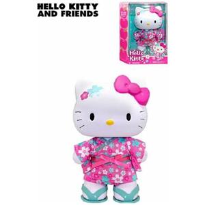 Hello Kitty - Bambola da 32 cm con Kimono, 5 Punti di Articolazione e Aroma di Mela