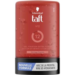 Taft - Schwarzkopf - Gel Tube Modellante - Gel V12 - Asciugatura Rapida - Tenuta Extra Forte - Delicato sui Capelli e sul Cuoio Capelluto - Senza Effetto Appiccicoso - Formula con Provitamina B5-250