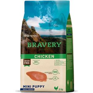 BRAVERY Puppy Chicken Mini 2kg - Crocchette Grain Free Ipoallergeniche per Cuccioli