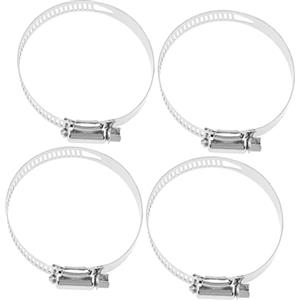 SOLUSTRE 4pezzi Fascetta Stringitubo Per Piscina e Turboaspirapolvere Fascetta Stringitubo Piatta Realizzata in Metallo Resistente Supporto Per Estintore Accessorio Di Fissaggio Per Tubi Fl