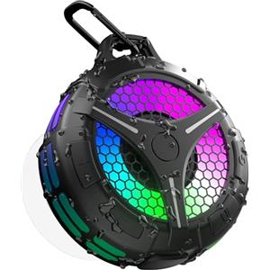 Ortizan Cassa Bluetooth Doccia, Cassa Bluetooth 5.3, Portatile Shower Speaker IPX7 Impermeabile, 20 Ore di Autonomia 6 RGB, 15W Vero Stereo Senza, Fili Chiamate in Vivavoce, Altoparlante Bluetooth con Ventosa