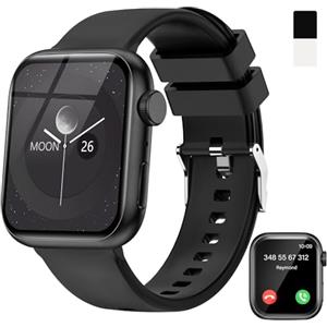 zaisia Smartwatch Uomo Donna, 1.85" Orologio Smartwatch con Chiamare/Rispondere, Molteplici Modalità Sportive con Contapassi/Sonno/Cardiofrequenzimetro, IP68 Smart watch per Andorid iOS