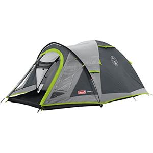 Coleman 169861 Tenda Darwin 4 Plus da Campeggio ed Escursionismo, Impermeabile, Telo di Protezione Cucito, Montaggio Rapido, Grigio, Taglia Unica