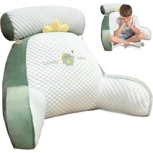 Generico Cuscino da Lettura per Letto,Comodo Cuscino Schienale Letto per la Schiena,Cuscino di Supporto Dello Schienale con Bracciolo,Perfetto per Il Supporto Della Schiena Durante Rilassarsi60×40cm(Dinosauro)