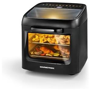 GOURMETmaxx Forno ad aria calda con tetto panoramico e finestra frontale, 12,5 l, friggitrice ad aria calda con 9 funzioni, friggitrice ad aria calda e mini forno in 1 | per max. 8 persone |
