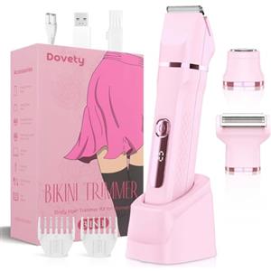 MIFXIN Rasoio elettrico da donna 3 in 1, rasoio elettrico da donna, rasoio da donna, IPX6, impermeabile, bagnato e asciutto, epilatore per bikini, ascelle, gambe, braccia, corpo, viso (rosa)