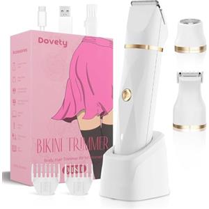 MIFXIN Rasoio elettrico da donna 3 in 1, rasoio elettrico da donna, rasoio da donna, IPX6, impermeabile, bagnato e asciutto, epilatore per bikini, ascelle, gambe, braccia, corpo, viso (bianco)