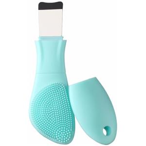YEADMAL Spazzola esfoliante per la rimozione dei punti neri e del viso in silicone, spatola per la pulizia del viso, spazzola per pori, esfoliante per la pulizia profonda del viso (ciano)