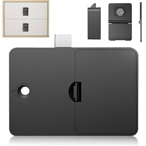 GOEDCH Serratura elettronica dell'armadio: serratura NFC, serratura intelligente per cassetti, serrature nascoste, sicurezza bambini, senza trapano per armadio, cassetto, armadietti e cassetta delle