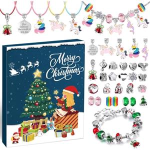 iZoeL Calendario Avvento Gioielli Calendario Avvento 2025 Bambina, Fai da Te Bracciale Bambina Idee Regalo Natale 2025, Regali Natale per Figlia Nipote Sorella