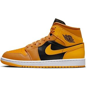 NIKE Air Jordan 1 Mid Sneaker Donna Giallo/Nero BQ6472-700 Numero 38