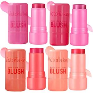 Onperpoe 4 pezzi Milk Jelly Blush 3 in 1 Milk Jelly Blush Stick per occhi guancia e labbra, a lunga durata e costruibile, con acido ialuronico e aloe, leggero e traspirante, per ragazze e donne