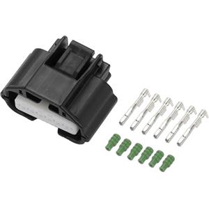 Partuto Connettore Spina del Sensore di Assistenza al Parcheggio a 6 Pin No.918433N010 - Connettore Femmina per Cavi - per Hyundai EQUUS Ultimate Plastica Nera - 1 Set