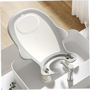 Ferricult Vaschetta per il bagnetto, supporto per bagnetto per neonati, supporto per regolabile, morbido, antiscivolo, a forma di U, con ventose, per bambini da 0 a 12 mesi, per uso domestico, decoraz