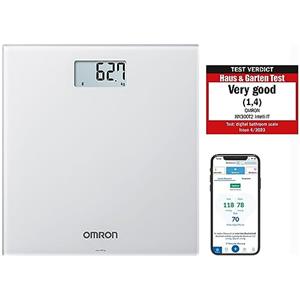 OMRON HN300T2 Intelli IT Bilancia Pesapersone Smart - Bilancia Pesapersone Bluetooth per Peso Corporeo e BMI con App Smartphone per il monitoraggio dei progressi