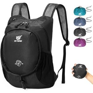 SKYSPER Zaino Pieghevole Ultraleggero 15L, Mini Zaino da Escursione Zainetto Richiudibile Piccolo per Viaggio Trekking Gita Breve