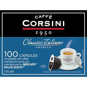 CAFFÈ CORSINI 1950 Caffè Corsini - Capsule Caffè Compatibili Dolce Gusto 100% Arabica, Classico Italiano, Gusto Arabica Cremoso, 100 Capsule