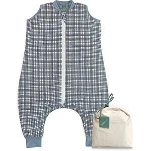 molis & co molis&co - Sacco Nanna con piedini - Sacco nanna invernale per Bambini - Sacchi Nanna 2.5 tog con piedini - 100% Cotone (Oeko-TEX 100) - Merlot Check (1 anni)