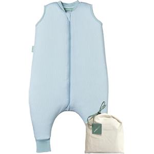 molis & co molis&co - Sacco Nanna con piedini - Sacco nanna invernale per Bambini - Sacchi Nanna 2.5 tog con piedini - 100% Cotone (Oeko-TEX 100) - Blue Surf (1 anno)