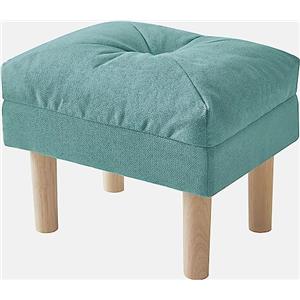 YMYNY Ottomano Poggiapiedi, Sedia con Sedile Cuscino Spugna, Seduta Moderna per Soggiorno Camera da Letto, Sgabello Basso in legno per Ingresso, 40 × 29 × 32CM, Blu Verde HBD023T