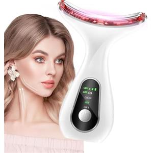 WUGEIN Interno ed esterno Dispositivo di Bellezza Antirughe,4 Modalità, Radiofrequenza Viso a 45°C,Massaggio EMS per Face Lifting, sollevamento della mascella,Massaggiatore Viso Antirughe Lifting Elettrico