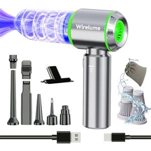 Wirelume Aspirabriciole senza fili potente Aspirapolvere auto portatile 22000Pa forte aspirazione ciclonica soffiaggio motore brushless portatile ricaricabile leggero per peli di animali veicolo casa