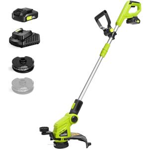 SnapFresh Tagliabordi a Batteria 20V Decespugliatore Rifilatore - Taglio 30,5 cm, Telescopico, Incl. 2 Bobine e Caricabatterie 2 in 1 per Prati e Terreni Agricoli, Giardino Fai da Te, Cura del Prato