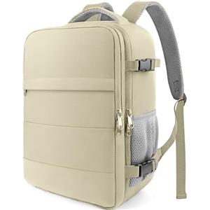 HOTOR Zaino Ryanair 40x20x25 - Zaino da Viaggio Porta PC di Grande Capacità, Multi-Tasca, Bagaglio a Mano Compatibile Ryanair per Uomo e Donna, per Pendolarismo, Viaggi in Aereo e Trekking, Beige