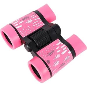 QAUUCP Binocolo Professionale Telescopio binoculare for bambini in gomma 4X30mm, telescopio pieghevole educativo for, ottico for birdwatching all'aperto, for campeggio(Pink)
