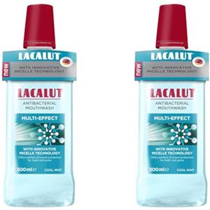 Lacalut Colluttorio Micellare Multi-Effect - Colluttorio Gengive Sane e Igiene Dentale 500 ml - Combatte Placca, Batteri e Tartaro per un Igiene Orale Completa e Alito Fresco (Confezione da 2)