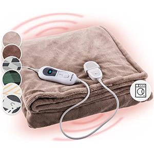 Klarstein Scaldaletto Matrimoniale XXL, Coperta Termica Elettrica 2 x 18 cm, Scaldaletto Matrimoniale Elettrico 3 Livelli di Temperatura, Lavabile in Lavatrice, Coperta Elettrica per Letto e Divano