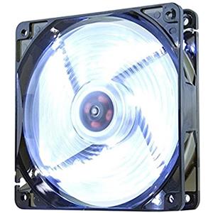 NOX XTREME PRODUCTS Ventola 120 mm COOLFAN -NXCFAN120LW - Ventola per PC da 120 mm, 9 pale traslucide, cuscinetti a lunga durata, 4 LED, silenzioso, connettore a 3 e 4 pin, bianco - nero