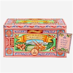 Amanti taste and passion Panettone Artigianale alle Nocciole di Sicilia e Crema Spalmabile alla Manna | Dolce & Gabbana | Spalmino Omaggio | 1Kg | Scatola da Collezione in Latta | Fiasconaro | Idea Regalo