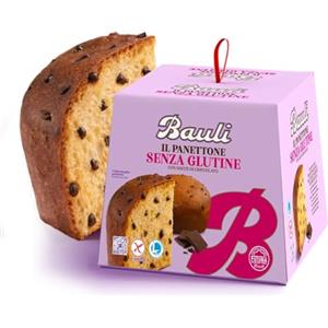 CAIYA Bauli Panettone SENZA GLUTINE con Gocce di Cioccolato, Senza Canditi e Uvetta (Gluten Free) 400g