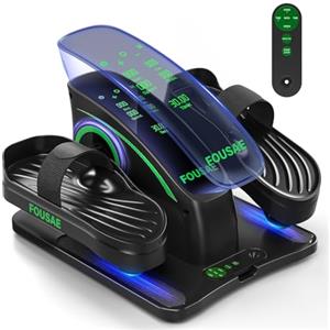 FOUSAE Ellittica Elettrico, 2 in 1 Pedaliera Elettrica, Esercitatore per Gambe Elettrico per Anziani con 15 Velocità Regolabili, Cross Trainer da Seduti con Telecomando e Tappetino Antiscivolo