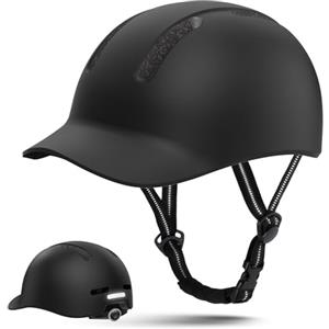 Shinmax Casco da bicicletta per uomo e donna con visiera per viaggiatori urbani casco regolabile per mountain bike casco bici da strada adulto