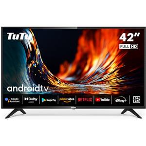 TuTu Smart TV 42 Pollici (106 cm) Televisori Android TV Full HD APP Store Triplo Tuner WiFi Bluetooth USB HDMI