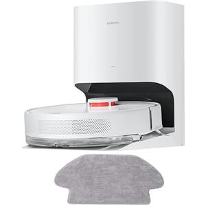 Xiaomi Robot Vacuum X10+ bianco, raccolta automatica della polvere, aspirazione fino a 4000Pa, pulizia automatica del mocio, 2 ore di autonomia, spazzola inclusa