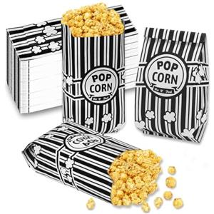 Cokeesun 300 sacchetti popcorn per popcorn piccoli, Movie Night Party, popcorn mais, macchina per popcorn per cinema, serate cinema, compleanno dei bambini e festa di notte, nero e bianco, 21 x 9 x 6