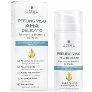 Joel Skin Care - Siero Peeling Viso AHA 7% con Acido Glicolico, Ialuronico e Niacinamide | Esfoliante Anti Imperfezioni e Pori Dilatati | Made in Italy 30ml