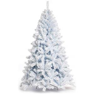 Nataland Albero di Natale Artificiale Bianco Modello Vinson Altezza 210 Cm, Abete Super Folto con Effetto Realistico e Rami Con Aghi Anticaduta